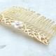 Vintage Style Hair Comb, Gold Hair Piece, Vintage Style Hair Comb, Wedding Hair Comb, Hair Accessories, Pearl Hair Comb