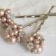Pearl Cluster Bridal Hair Accessories, Swarovski Crystal and Pearl Wedding Hair Pins, Modern Vintage Style Bridal Hair Clips, TASMIN
