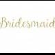 DIY Bridesmaid Glitter Iron-On Vinyl Decal - Glitter Decal - 5 Colors - Bridesmaid Shirt - DIY Bridal Party Gift - Bachelorette Party