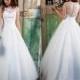 Vintage White Plus Size Wedding Dresses Sheer Illusion 2016 Chapel Train Applique Tulle Bridal Ball Gown Sweep Train Zip Back Online with $106.03/Piece on Hjklp88's Store 