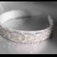 White Crystal Bridal Tiara Rhinestone, Flower Wedding Hair Accessories