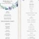 Wedding program, template printable, printable program, ceremony program, floral program, digital download, DIY lavender wedding, PDF