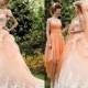 Romantic 2016 Gothic A-line Wedding Dresses with Bolero Custom Made Peach Color Gowns Lace Bridal Ball Appliqued Vestidos De Novia Online with $119.38/Piece on Hjklp88's Store 