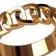 Yellow Gold Ring, Chain Ring, Eternity Wedding Ring, Unique Ring, Women's Wedding Ring, Mens Gold Wedding Band, Unisex Wedding Band
