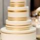 Wedding Cake With Gold Bands