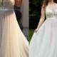 Real Picture Sheer 2016 Wedding Dresses A-Line Cheap Tulle Applique Spring Plus Size Sleeveless Bridal Dresses Ball Gowns Sweep Train Online with $96.6/Piece on Hjklp88's Store 