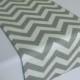 Gray and White Chevron table runner - SELECT A SIZE