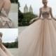 Charming Champagne Wedding Dresses Color 2016 Sweetheart Tulle Applique Chapel Train Bridal Gowns Inbal Dror Wedding Ball Custom Online with $106.03/Piece on Hjklp88's Store 