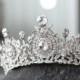 Bridal Crown, Swarovski Crystal Wedding Crown, TANYA Edwardian Crystal Bridal Full Crown, Wedding Tiara, Diamante Tiara, Bridal Tiara