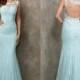 Charming Mint Mermaid Lace Hollow Back Evening Dresses Sheer 2016 Applique Cheap Custom Formal Party Dress Pageant Long Prom Online with $102.88/Piece on Hjklp88's Store 