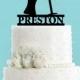 Beer and Wine Glass Toasting Personalized Acrylic Wedding Cake Topper