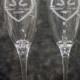 Buck and Doe Toasting Wedding Glass Flutes (Set of 2) - Engraved & personalized