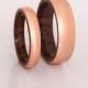 wedding rings set wood rings set copper cocobolo rings