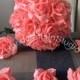 100pcs Coral Wedding Flowers Foam Rose Heads For Kissing Balls Pomander Corsage Flowers