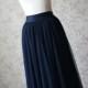2016 Navy Tulle skirt Maxi Tulle Skirt Elastic Plus Size Tutu skirt. Navy Wedding Skirt Navy Blue Bridesmaid. Summer Navy Skirt xxxl(T28145)