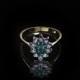 Natural emerald engagement ring, Diamond ring with Emerald,vintage emerald ring,emerald ring yellow gold, pear emerald ring yellow gold