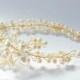 Wedding Pearls Wreath - Bridal Hair Piece - Wedding Swarovski Crystal Pearl Headband - Pearls Headband - Hair Jewelry - Bridal Accessory