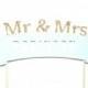 Custom MR & MRS, Mint Green and Gold Cake Topper - Cake Bunting, wedding, engagement, birthday, baby shower, tea party