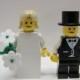 Lego BRIDE & GROOM Wedding Minifig Pair Blonde Hair