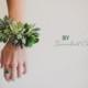 Simple And Elegant DIY Succulent Wrist Cuff For Bridesmaids - Weddingomania