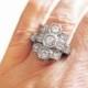 Antique Art Deco Engagement Ring, 1920s Diamond Platinum Ring, Diamond Cocktail Ring, Ladies Anniversary Euro Diamonds