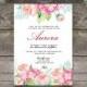 Floral Invitation Printable / Kitchen Tea / Can change to any Occasion