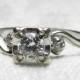 Vintage Engagement Ring Art Deco Engagement Ring .60 Ct tdw 18K Ring Old European Cut Diamond Ring Three Stone Ring 1920s Engagement