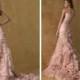 Romantic Pink Strapless A-line Ruffles Wedding Dresses