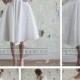Classic Vintage A-line 3/4 Length Sleeves Tea Length Wedding Dresses