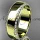 14kt yellow gold classic wedding band, diamond engagement ring ADLR380B