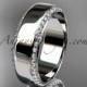 14kt white gold classic wedding band, diamond engagement ring ADLR380B