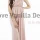 Bridesmaid Dress Infinity Dress Nude Pink Floor Length Maxi Wrap Convertible Dress Wedding Dress