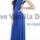 Bridesmaid Dress Infinity Royal Blue Floor Length Maxi Wrap Convertible Dress Wedding Dress