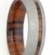 Wedding Sale Mens Ironwood wood Ring with a Sandblasted finish, Ring Armor Included