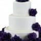 Purple Silk Rose Cake Flowers - Reception Decoration