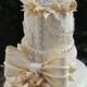 Ivory Lace Tiered Fondant Wedding Or Anniversary Cake Main View