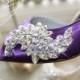 Purple Wedding Shoes - Crystal Shoes - Purple Wedding - Purple Shoes - Purple Heels - Dyeable Shoes - Choose From Over 100 Colors - Parisxox