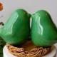 Green Love Bird Wedding Cake Topper