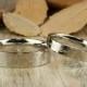 Handmade Flat Polish Custom Your words in Elvish Tengwar, Matching Wedding Bands, Couple Rings Set, Anniversary Rings Set