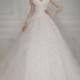 Sweetheart Lace Up Back Pleat Waist Chapel Train White Tulle A Line Lace Long Sleeve Wedding Dress
