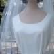 Blusher Veil 30/36 - Raw Edge - Waist Fingertip Bridal Veil - Two Tier Plain Veil - 2T Veil - White Wedding Veil - Black Wedding Veil, Ivory