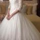 2016 New Tulle V-Neck Wedding Dresses Sexy Lace Long Sleeve Applique Bridal Dresses Ball Gowns Online with $114.04/Piece on Hjklp88's Store 