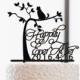 Happily Ever After Cake Topper-Personalzied Tree Cake Topper Cat-Rustic Wedding Cake Topper with Date-Phase Cake Topper-Happily Ever After