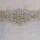 SALE 25% Off Limited Time, Bridal Sash, Wedding Sash in Pale Champagne With Rhinestones and Pearls, Bridal Belt,  COLOR CHOICES