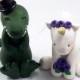 T Rex Cake Topper, Unicorn, Wedding Cake Topper, Dinosaur Cake Topper