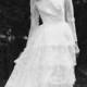 50s White Wedding Gown, 1950s Lace Wedding Dress, White Lace Vintage Wedding Dress with Monarch Train, Boatneck Wedding Dress, Size 4