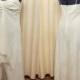 Vintage Made In Australia Sexy IVORY Simple Full Length Beach Wedding Dress with Peek a Boo Cut Out in the Skirt
