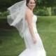 Wedding Veil - Ivory Short Two Tier Veil - Ivory Bridal illusion Blusher Veil-  Marti & Co