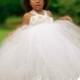 White Flower Girl Dress, White tutu dress, Baptism tutu dress, Christening tutu dress, Flower Girl Dress
