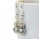 Grey Pearl Earrings, Bridesmaid Earrings, Pearl Drop Earrings, Swarovski Pearl Earrings, Grey Pearls in Sterling Silver, 8 mm Pearls